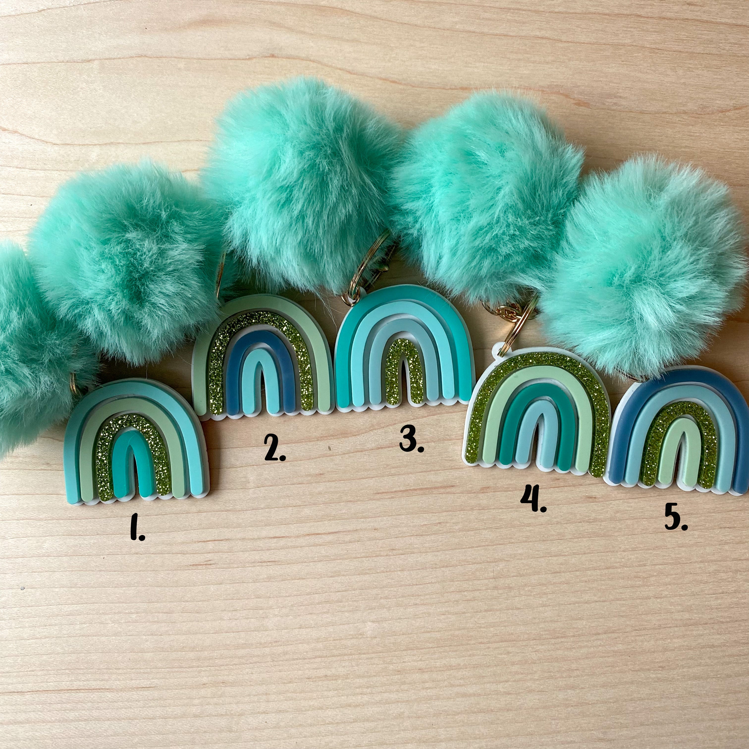 POM POM Rainbow Tags