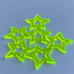 Neon Double Stars (Pack of 6)