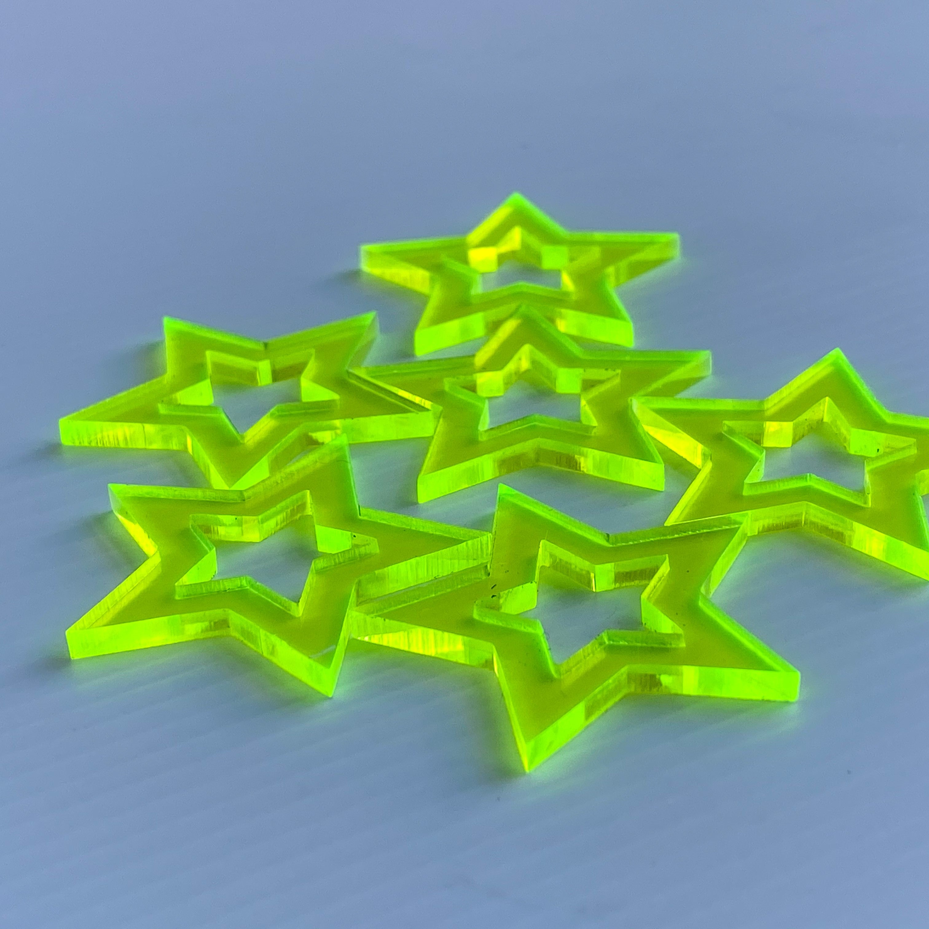 Neon Double Stars (Pack of 6)