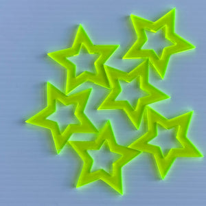 Neon Double Stars (Pack of 6)