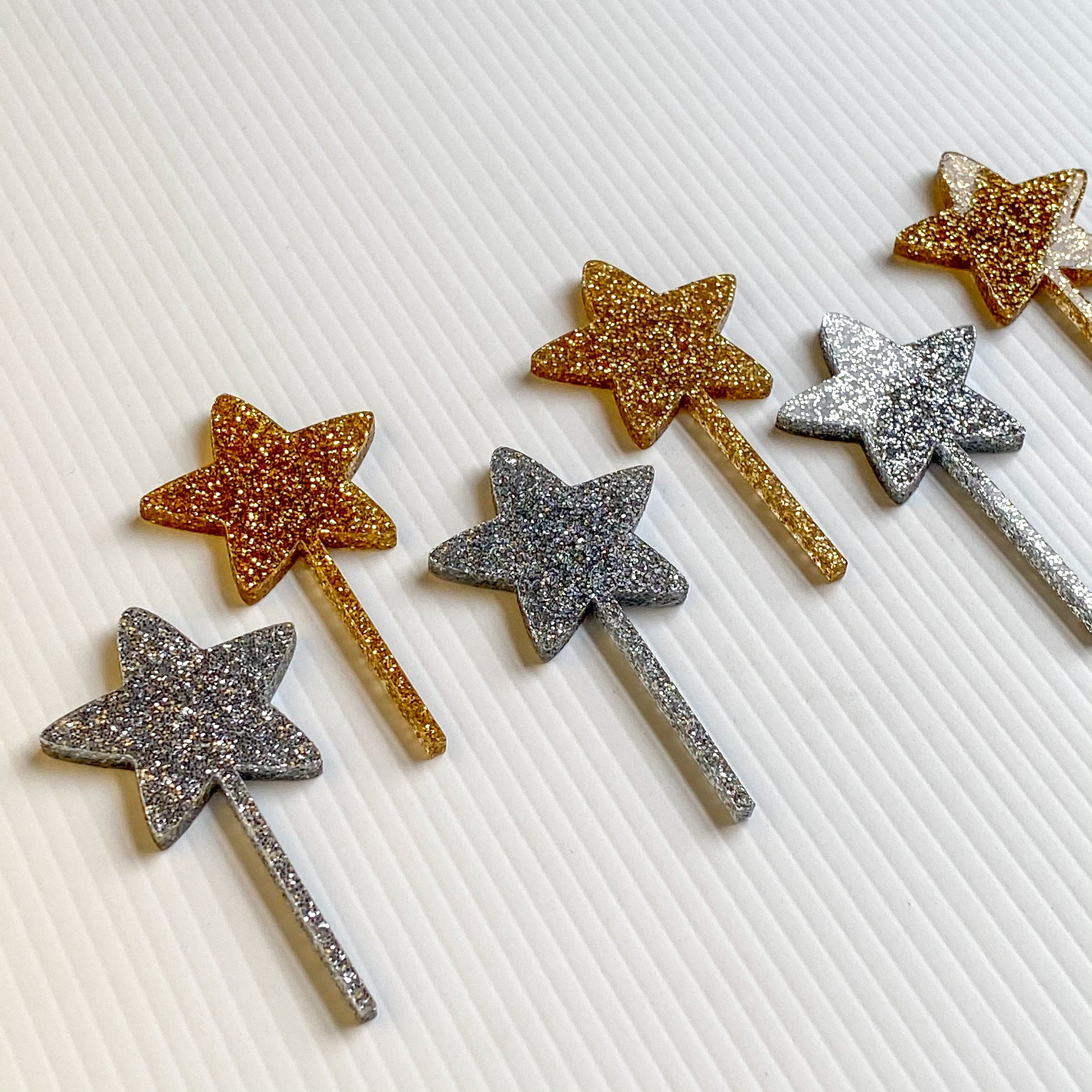 Festive Toppers (pack of 6 mixed glitter)