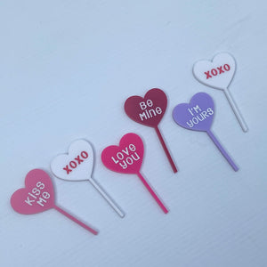 Valentine's Day Cupcake Toppers (Pack of 6)