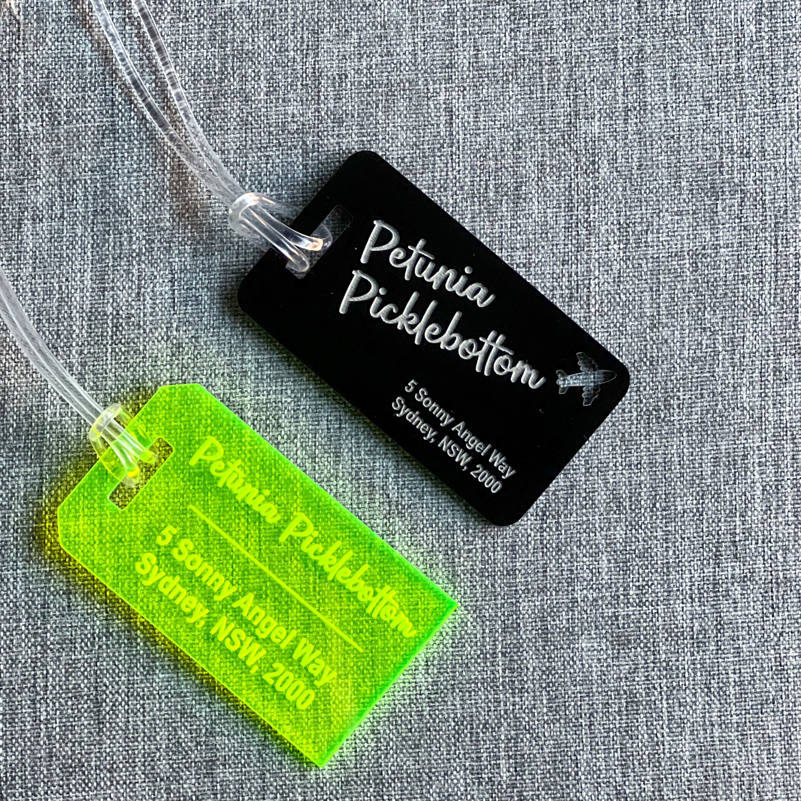 Neon Luggage Tags