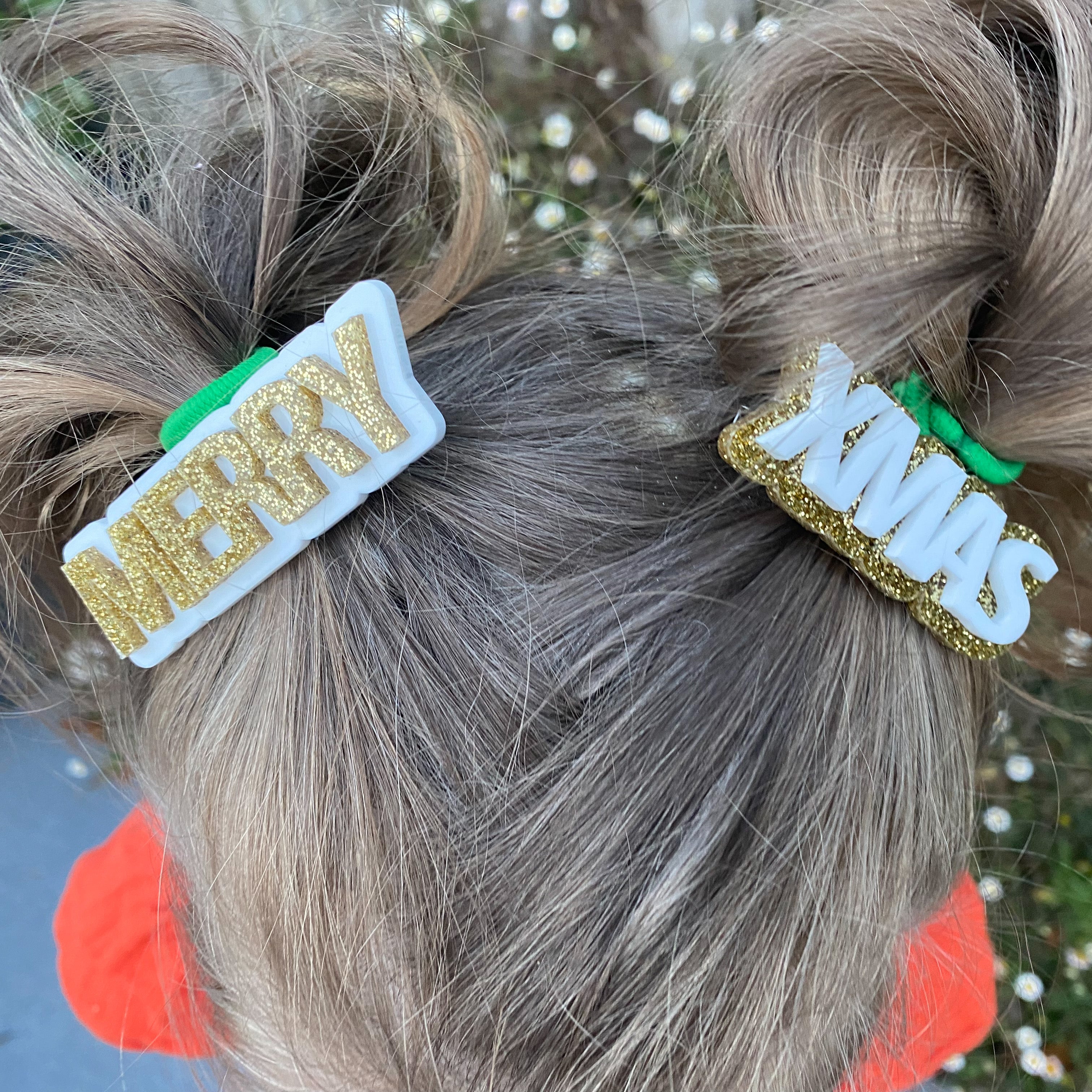 Merry Xmas Hair Clips