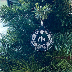 Personalised Christmas Wreath Ornament