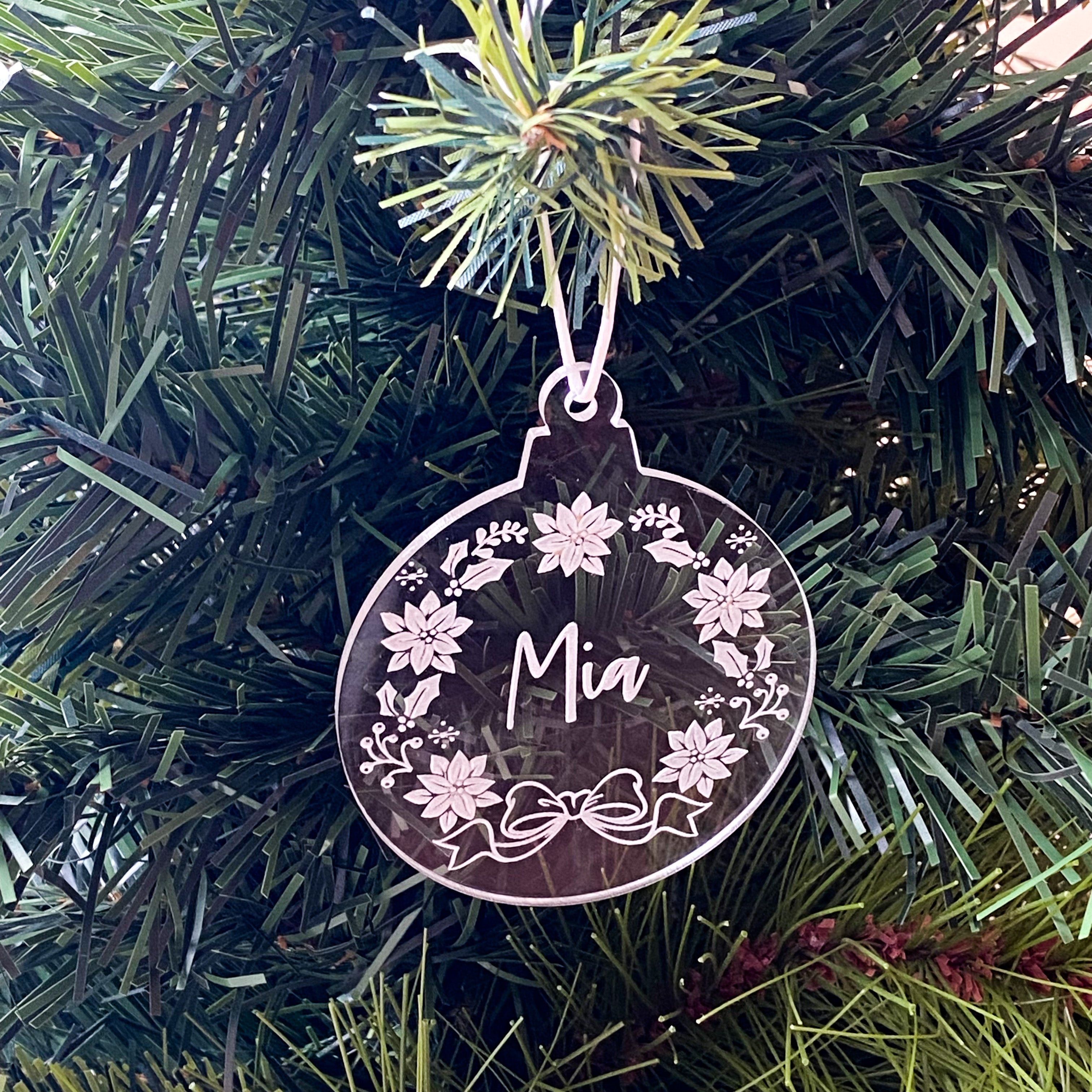 Personalised Christmas Wreath Ornament