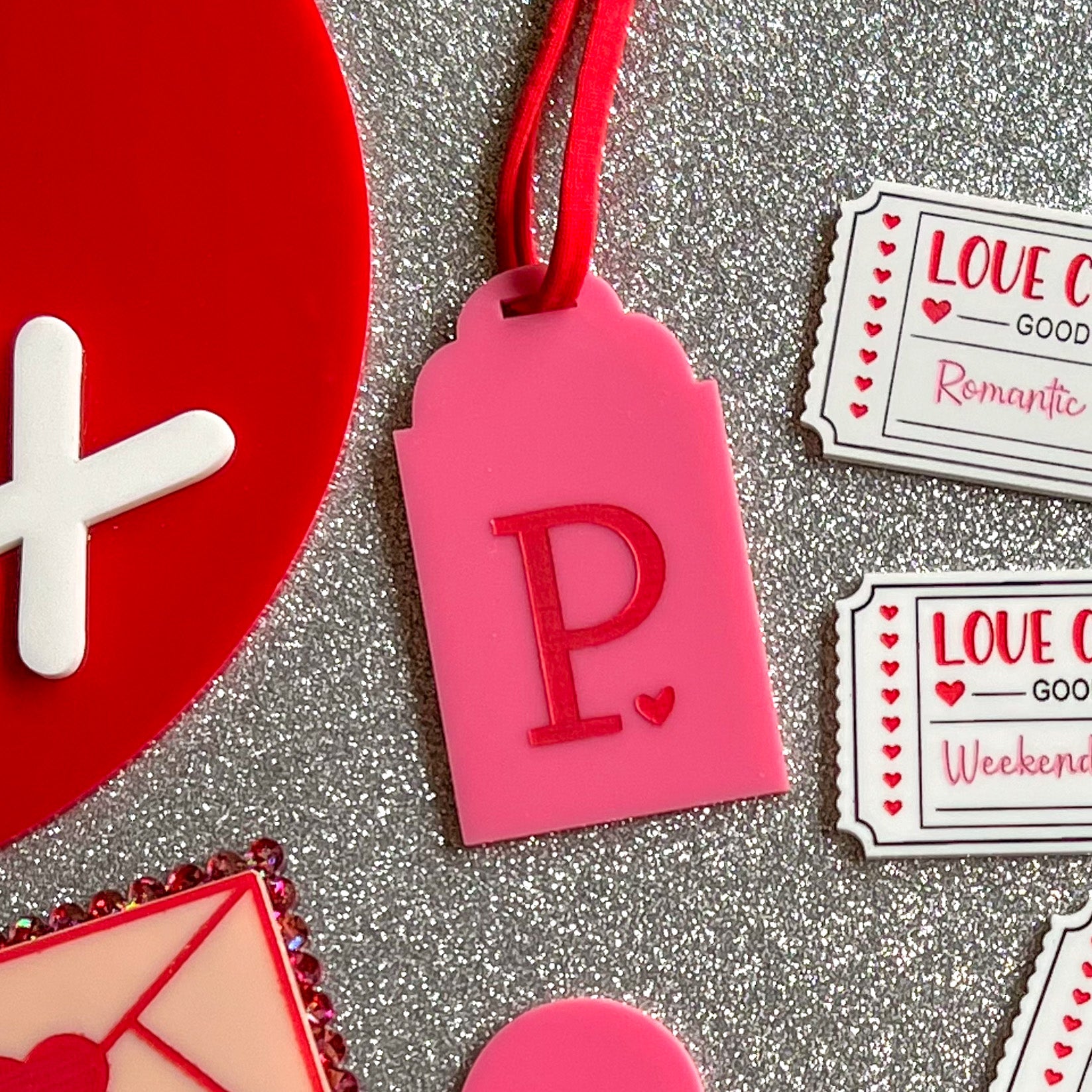 Alphabet Tags - Pink