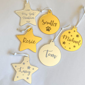 Personalised Christmas Ornament - With Stars