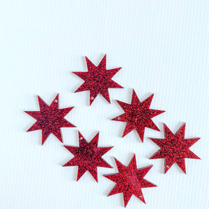 Glitter Star Burst Charms