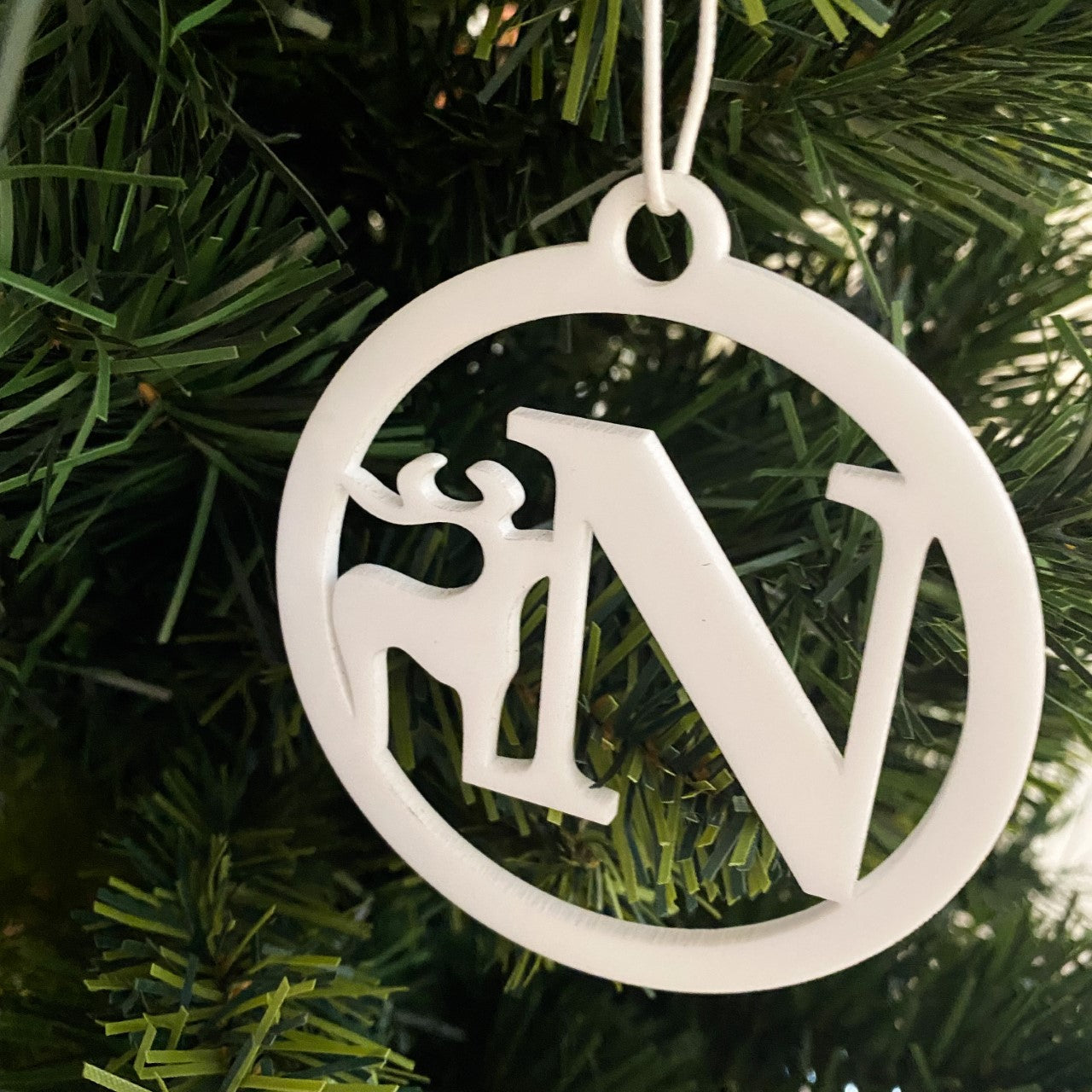 Reindeer Alphabet Ornament