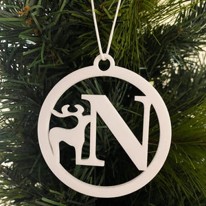 Reindeer Alphabet Ornament