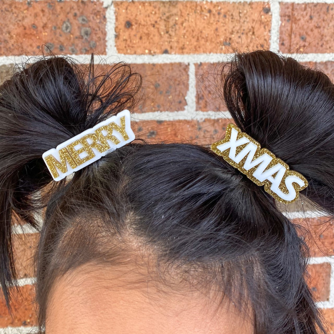 Merry Xmas Hair Clips