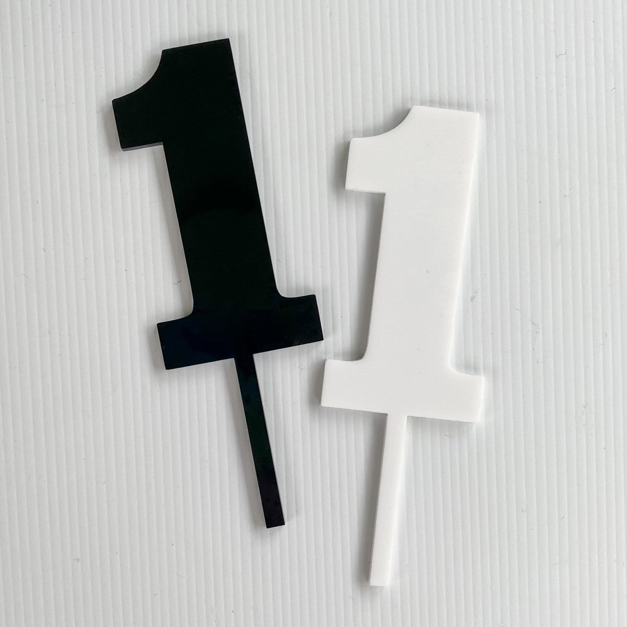 White Number Cake Topper