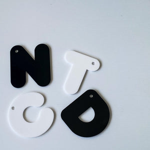 B&W Bubble Letters