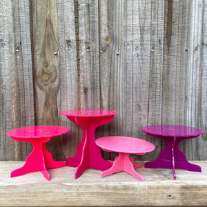 Small Pink Round Top Stand