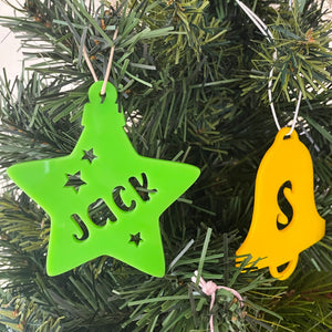 Personalised Christmas Star Ornaments